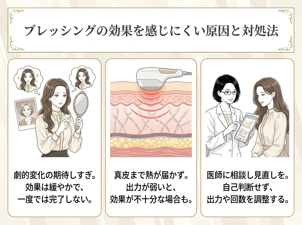 ブレッシングの効果を感じにくい原因と対処法