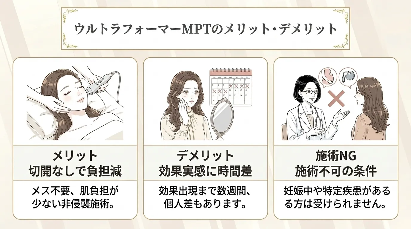 ウルトラフォーマーMPTのメリットとデメリット