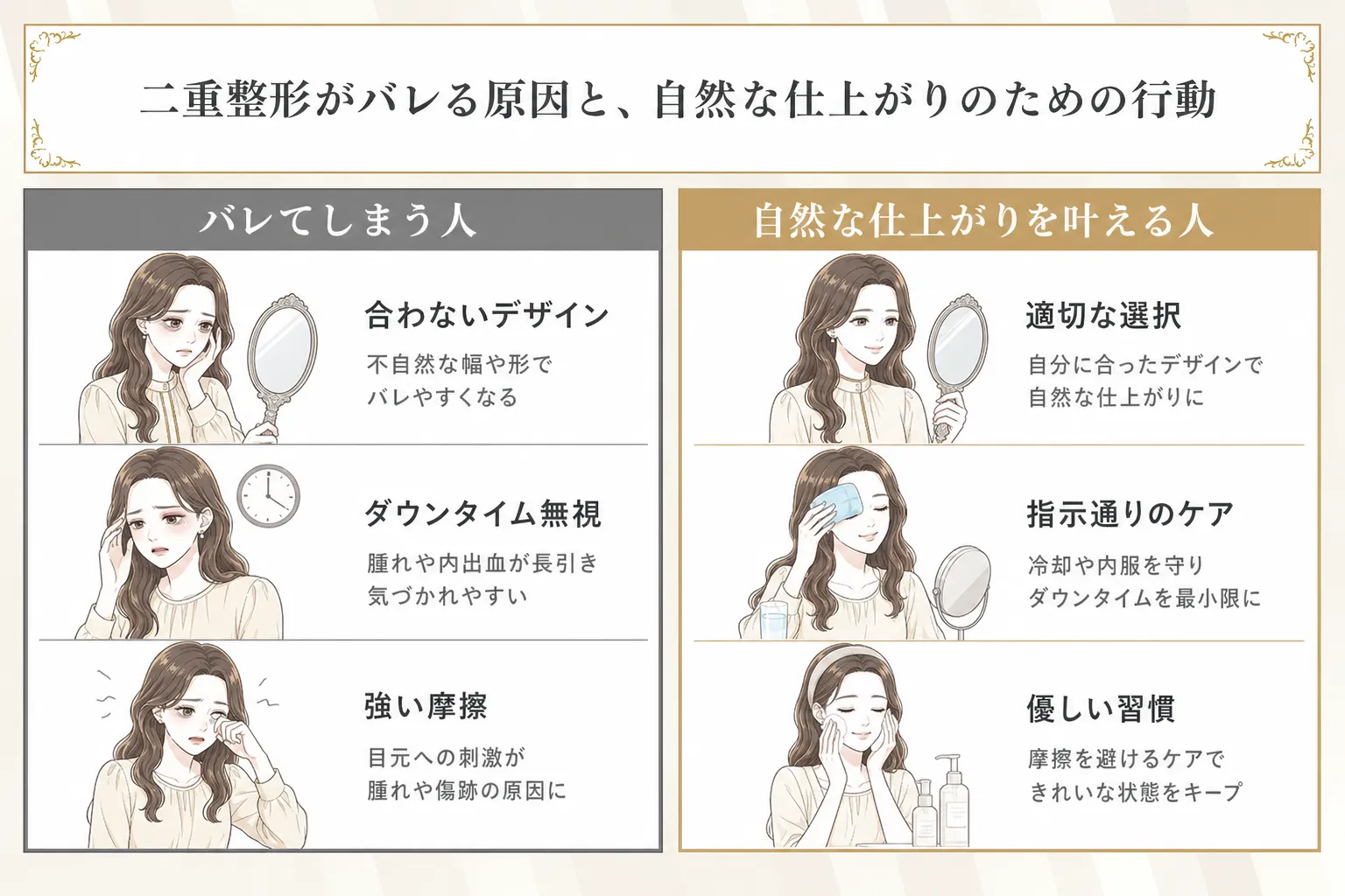 二重整形がバレる人の特徴
