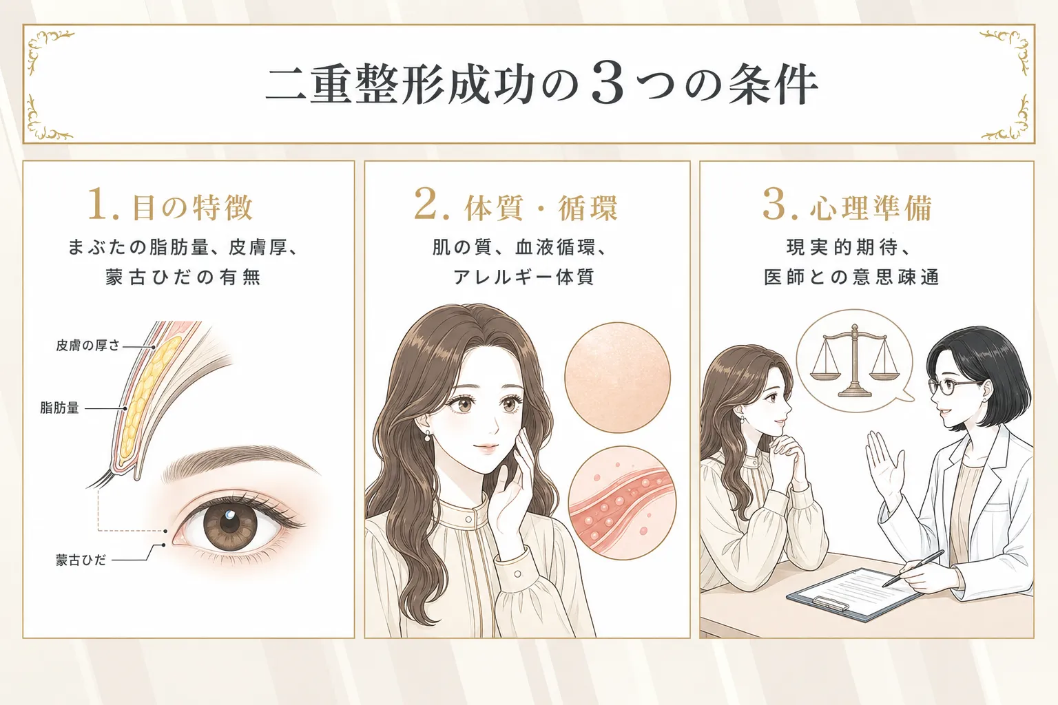 二重整形で成功しやすい人の3つの特徴