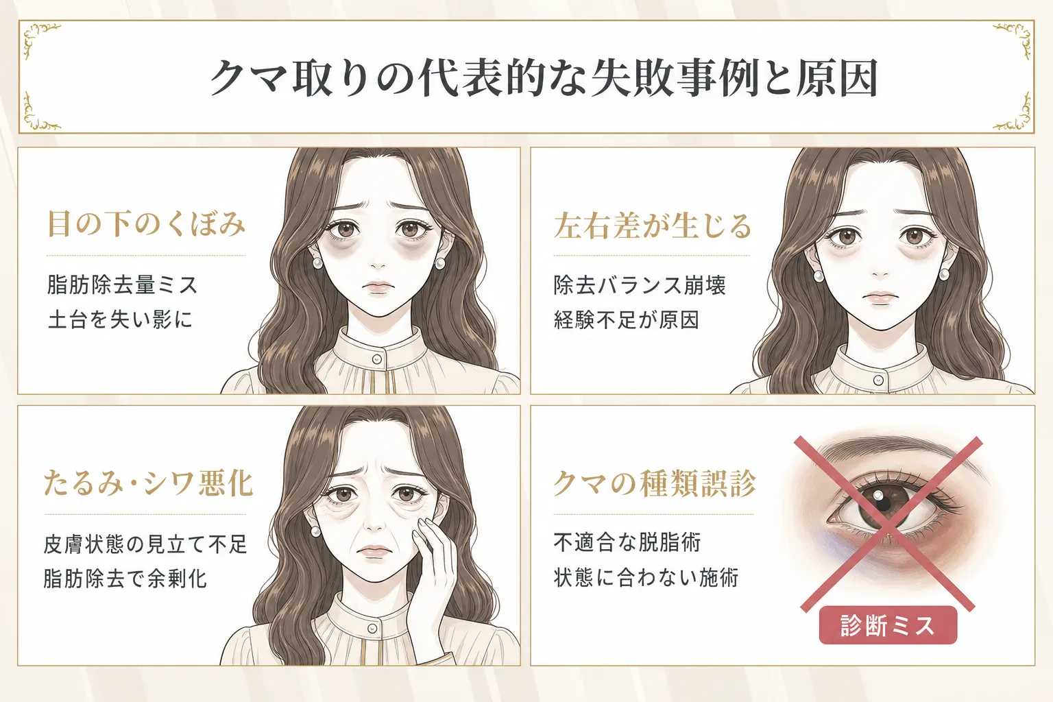 クマ取りの代表的な失敗例とその原因
