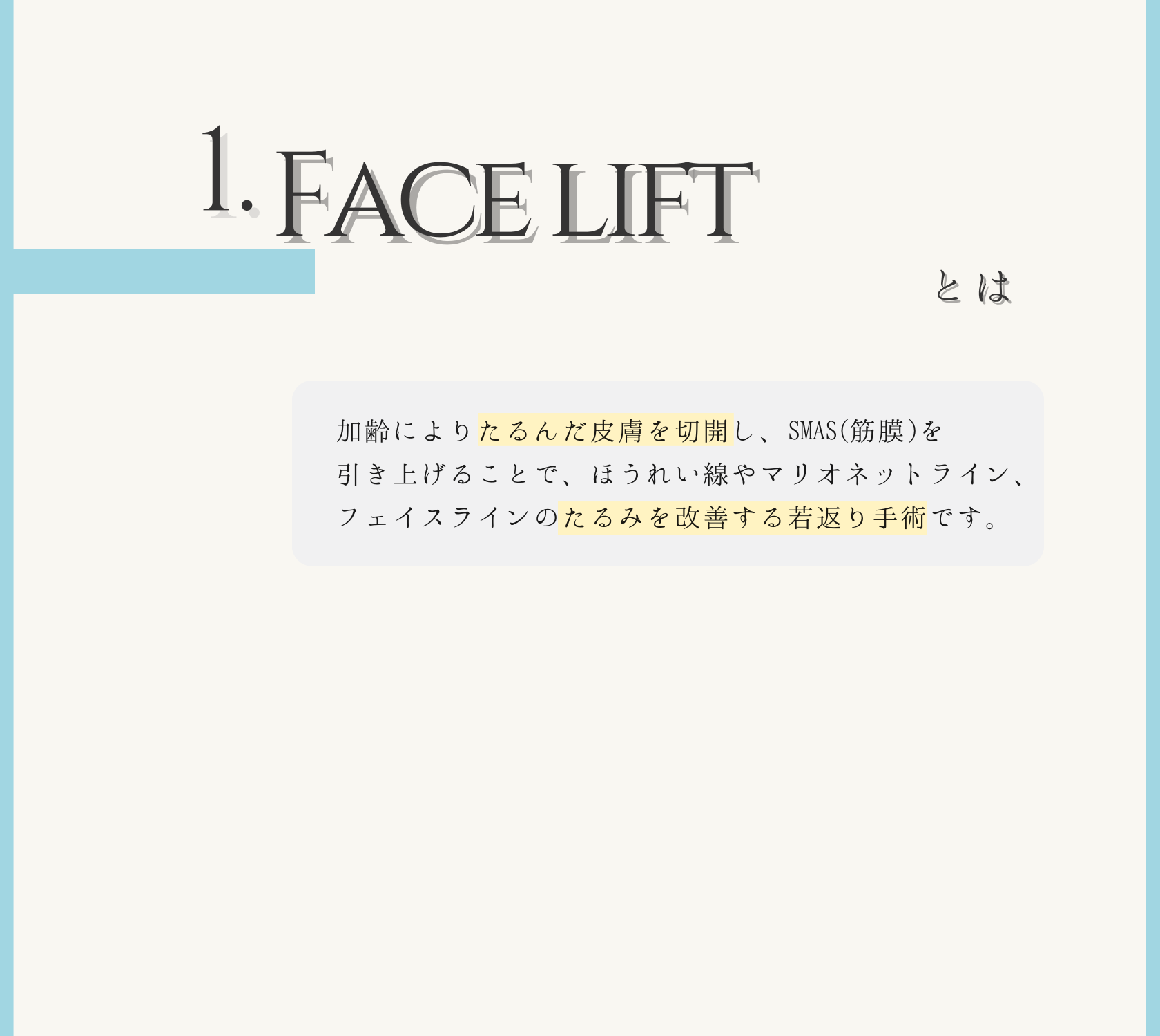 フェイスリフトとは